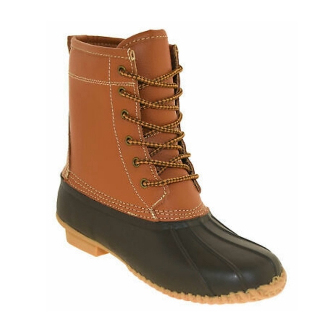 Khombu Women's Lauren‎ Leather Duck Boots 6M